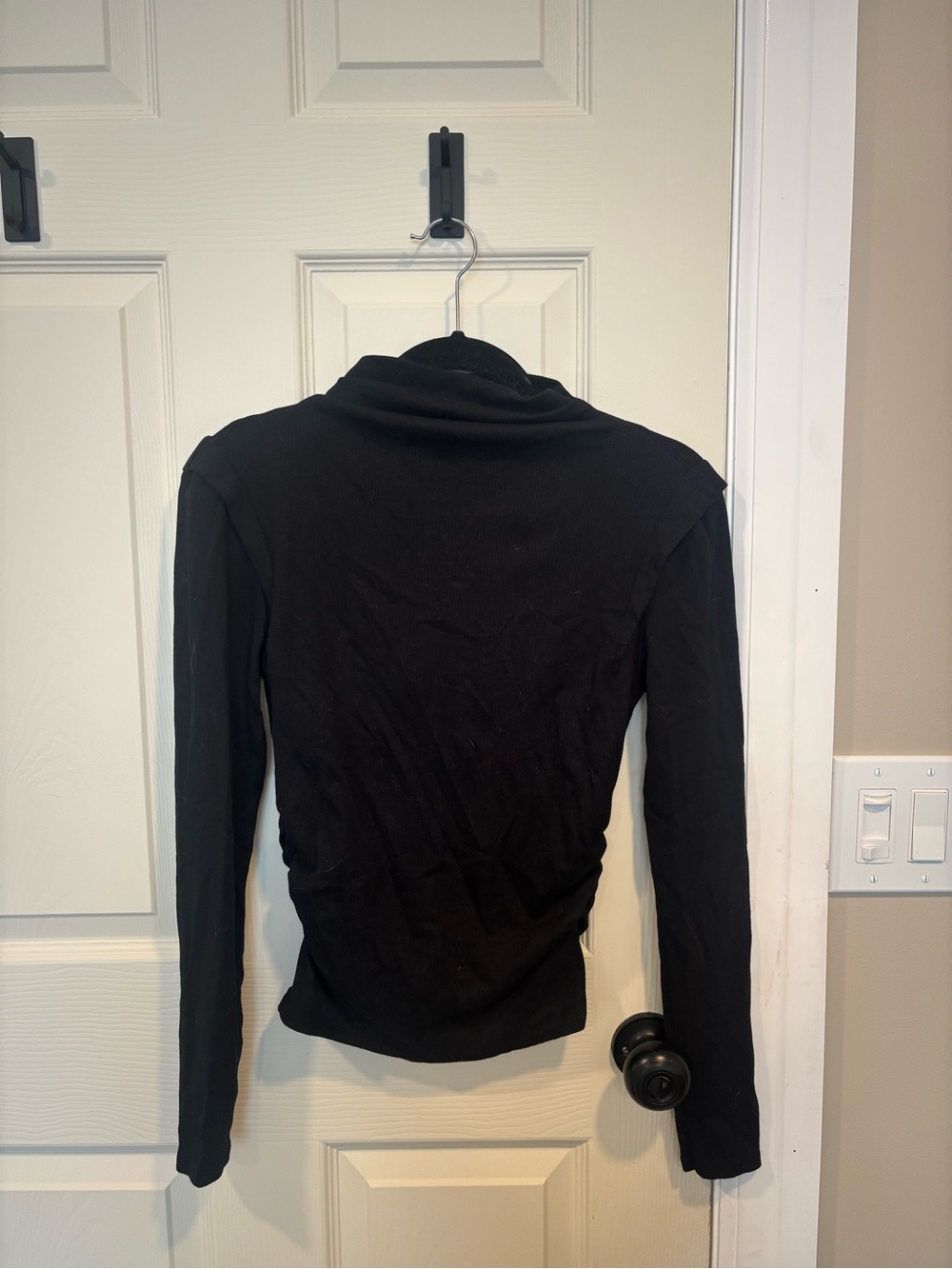 Michael Stars Women's Black Long-Sleeve Turtleneck Top
